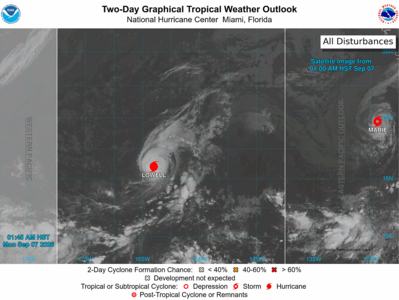 Emiten alerta para islas de Hawái por huracán Lowell
